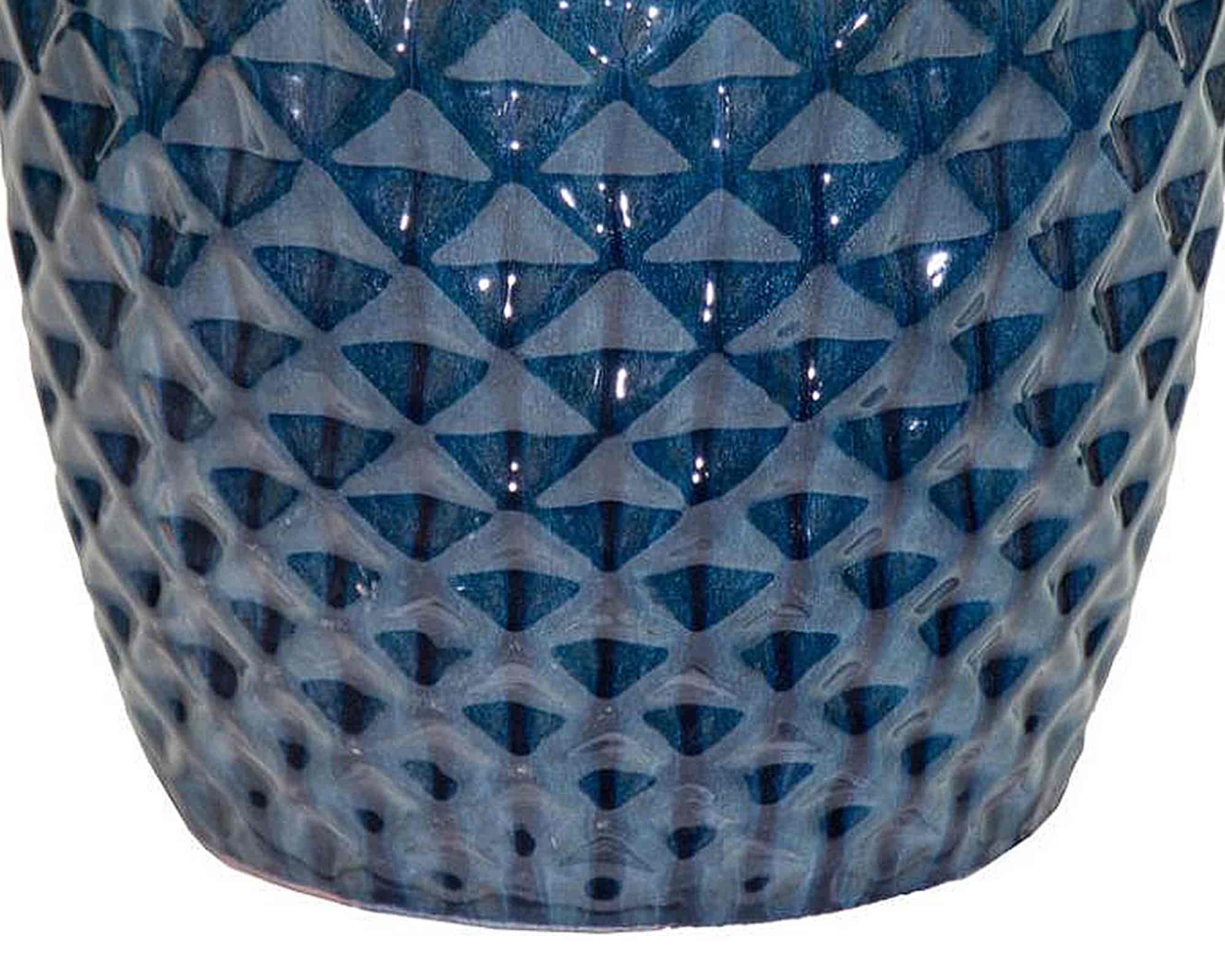 Cachepot Wyber Blu Intenso D24x21,5cm in Ceramica - Mega Collections - immagine 2