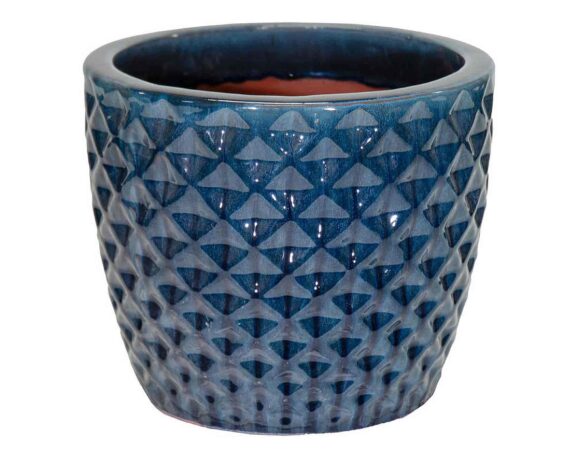 Cachepot Wyber Blu Intenso D30x26,5cm in Ceramica – Mega Collections