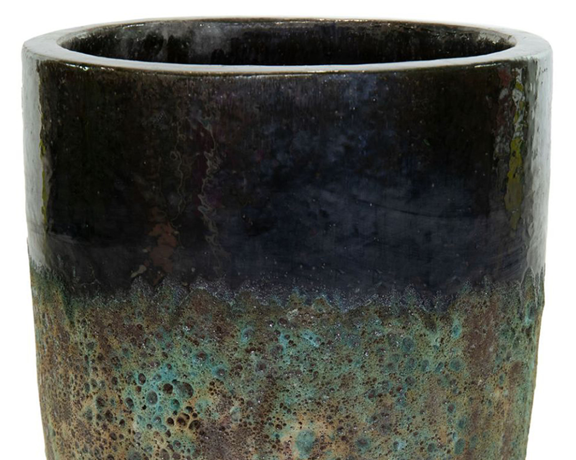 Cachepot Alto Antique Jade Verde D30x65cm in Ceramica - Mega Collections - immagine 2