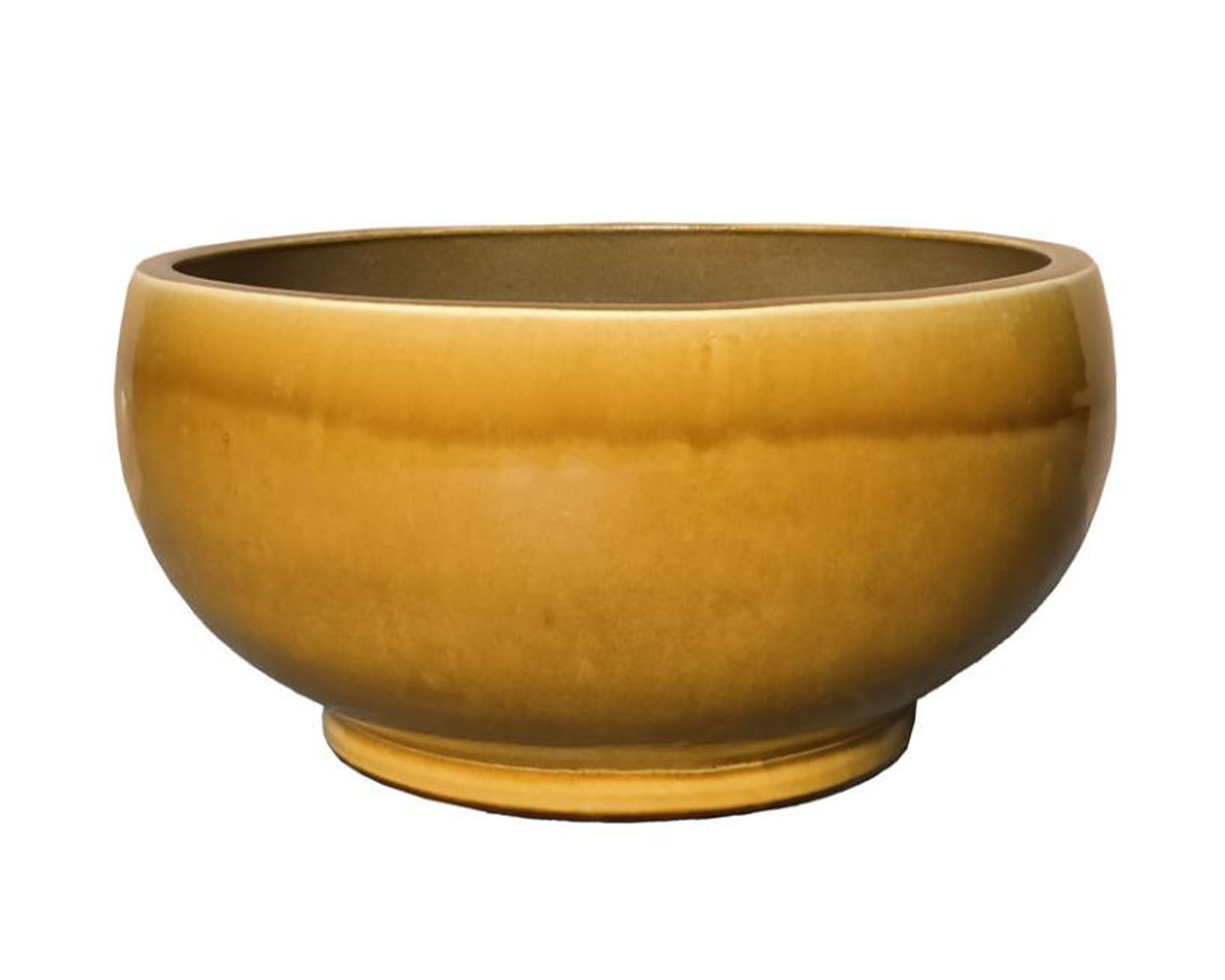 Cachepot Bowl Small Noble Ocra D18x9cm in Ceramica - Mega Collections