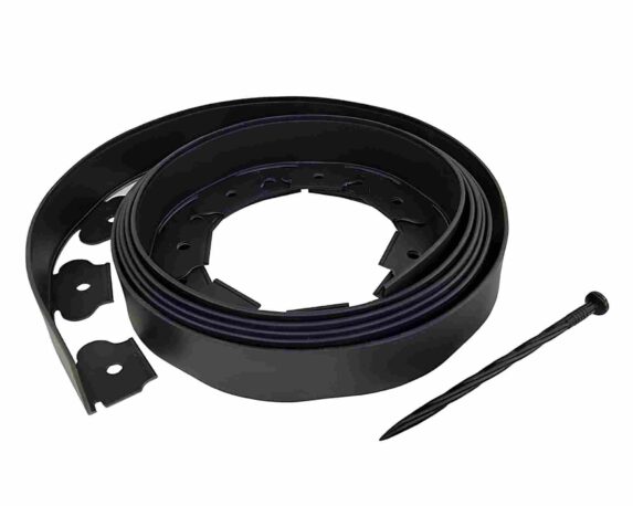 Bordatura con 30 Picchetti Nero 10m in Plastica – VerdeMax