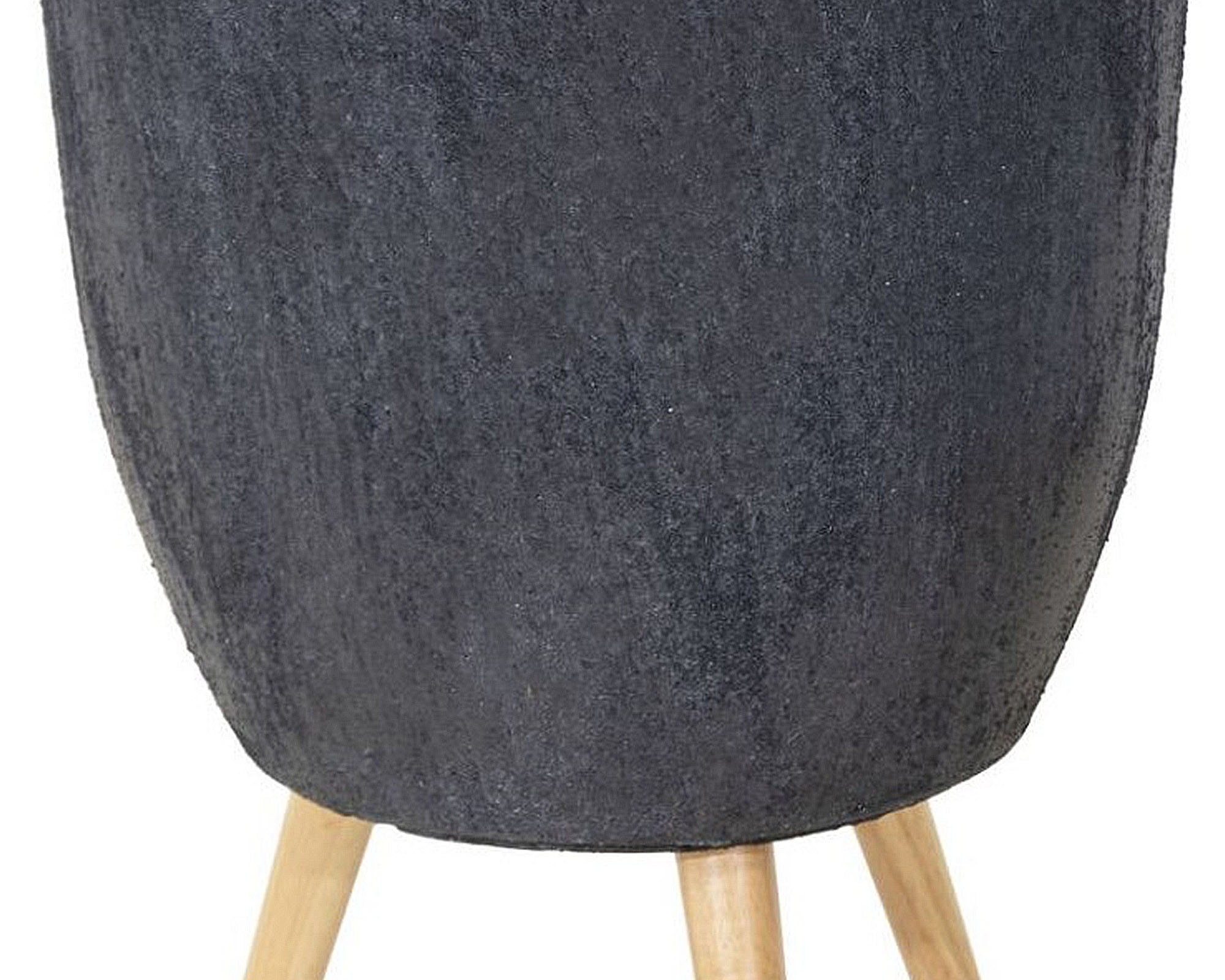 Cachepot con Piedi Grafite L Grigio Scuro D39x58cm in Argilla e Legno - Mega Collections - immagine 2