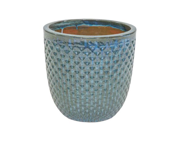 Cachepot Scanalato S Verde Smaltato D14x16cm in Ceramica – Mega Collections