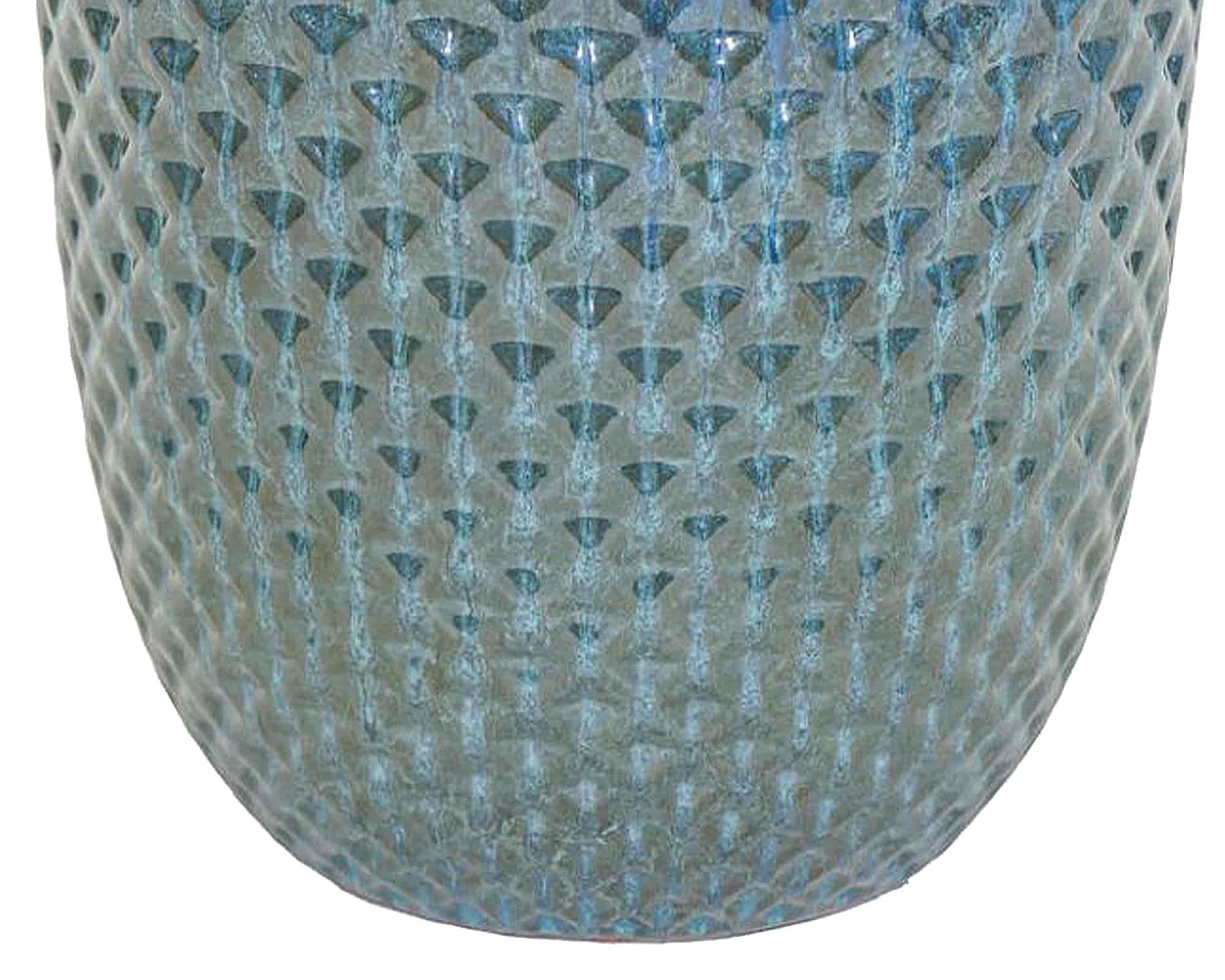 Cachepot Scanalato M Verde Smaltato D18x20cm in Ceramica - Mega Collections - immagine 2