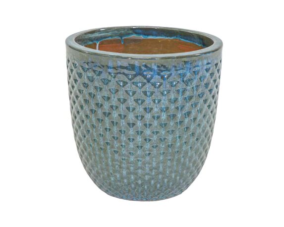 Cachepot Scanalato M Verde Smaltato D18x20cm in Ceramica – Mega Collections