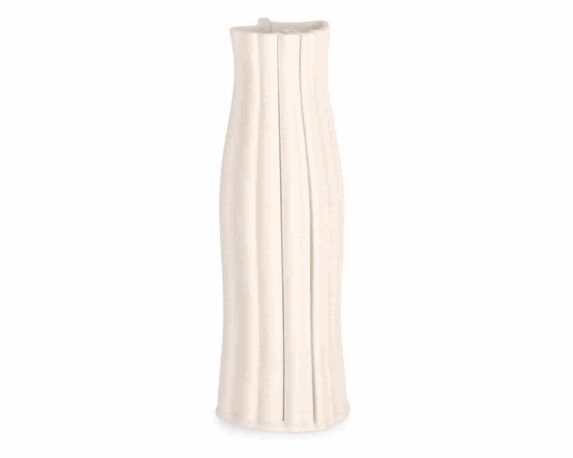 Vaso Decorativo Stampato in 3D Haylee Beige 28cm in Ceramica – Bizzotto