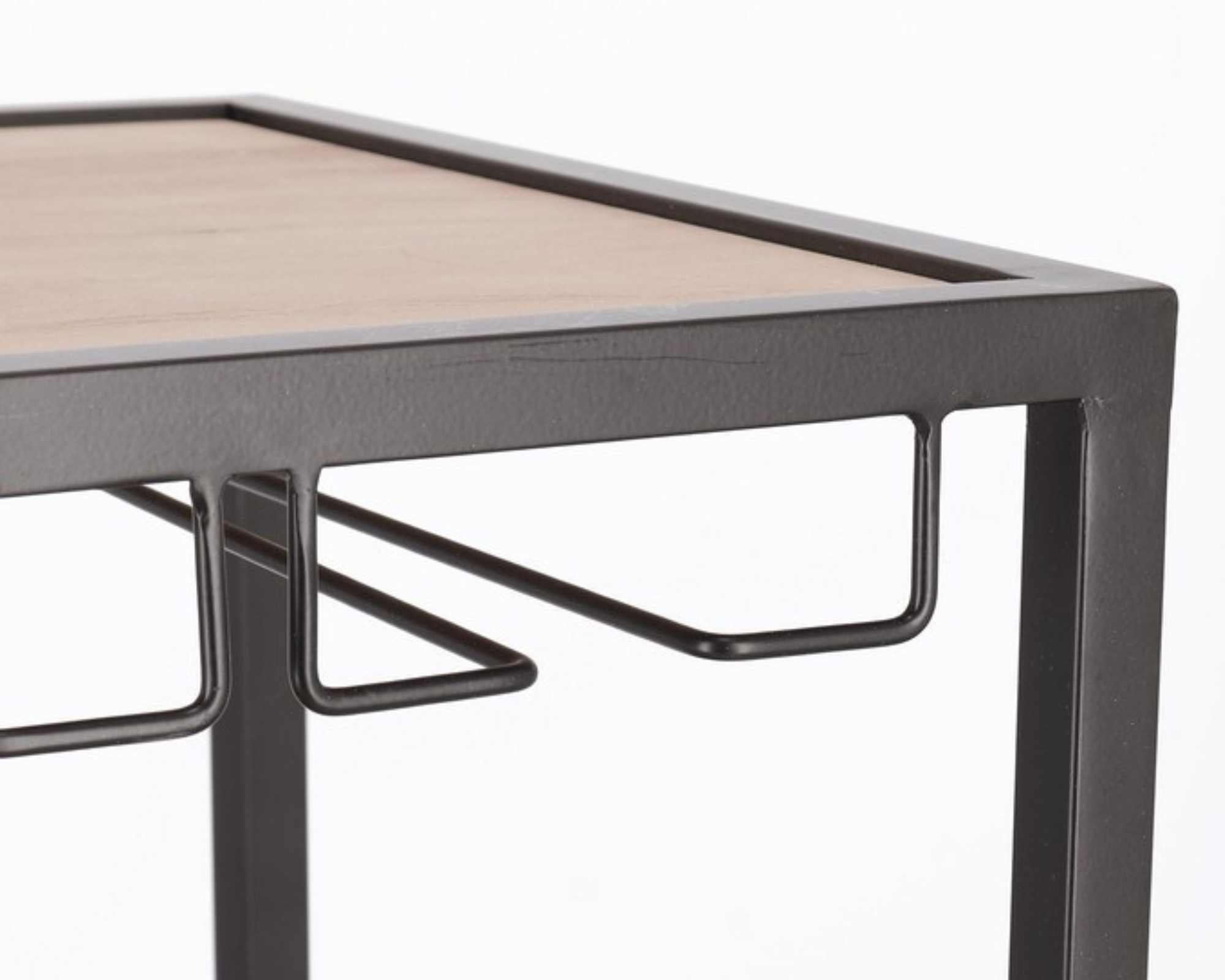 Mobile Portabottiglie con 12 Piani Isaac Nero 51x30x91cm in Acciaio e MDF - Bizzotto - immagine 5