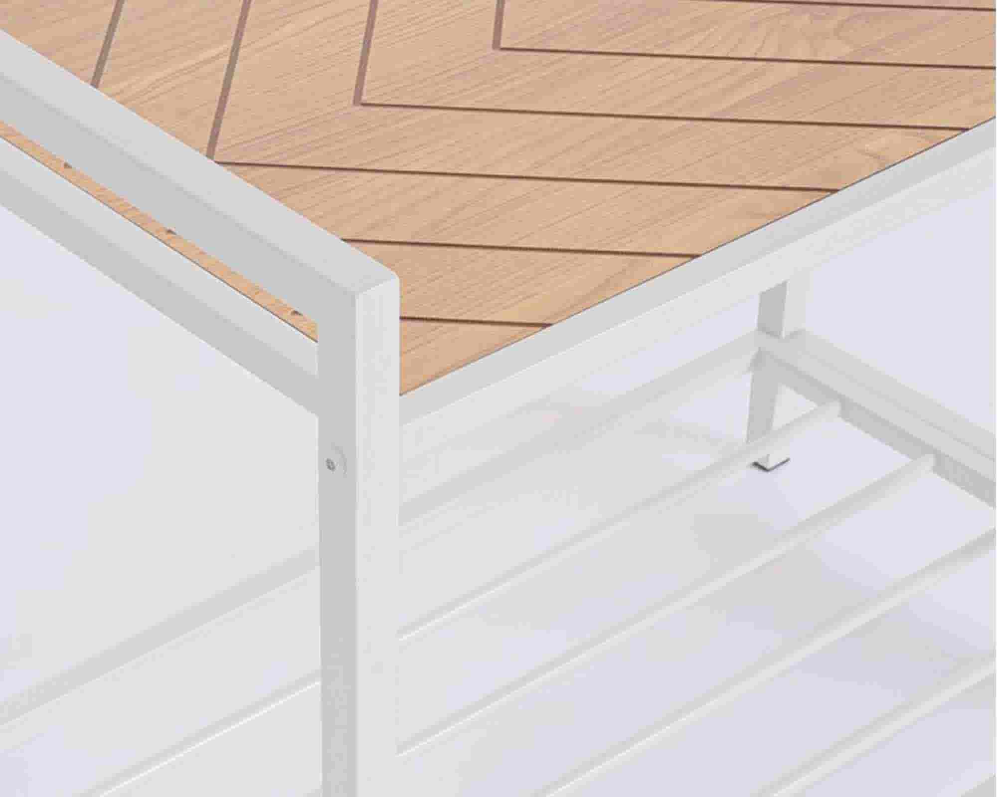 Appendiabiti 2 Piani e 5 Ganci Haldor Bianco e Naturale 64,5x37,5x180cm in Acciaio e MDF - Bizzotto - immagine 6