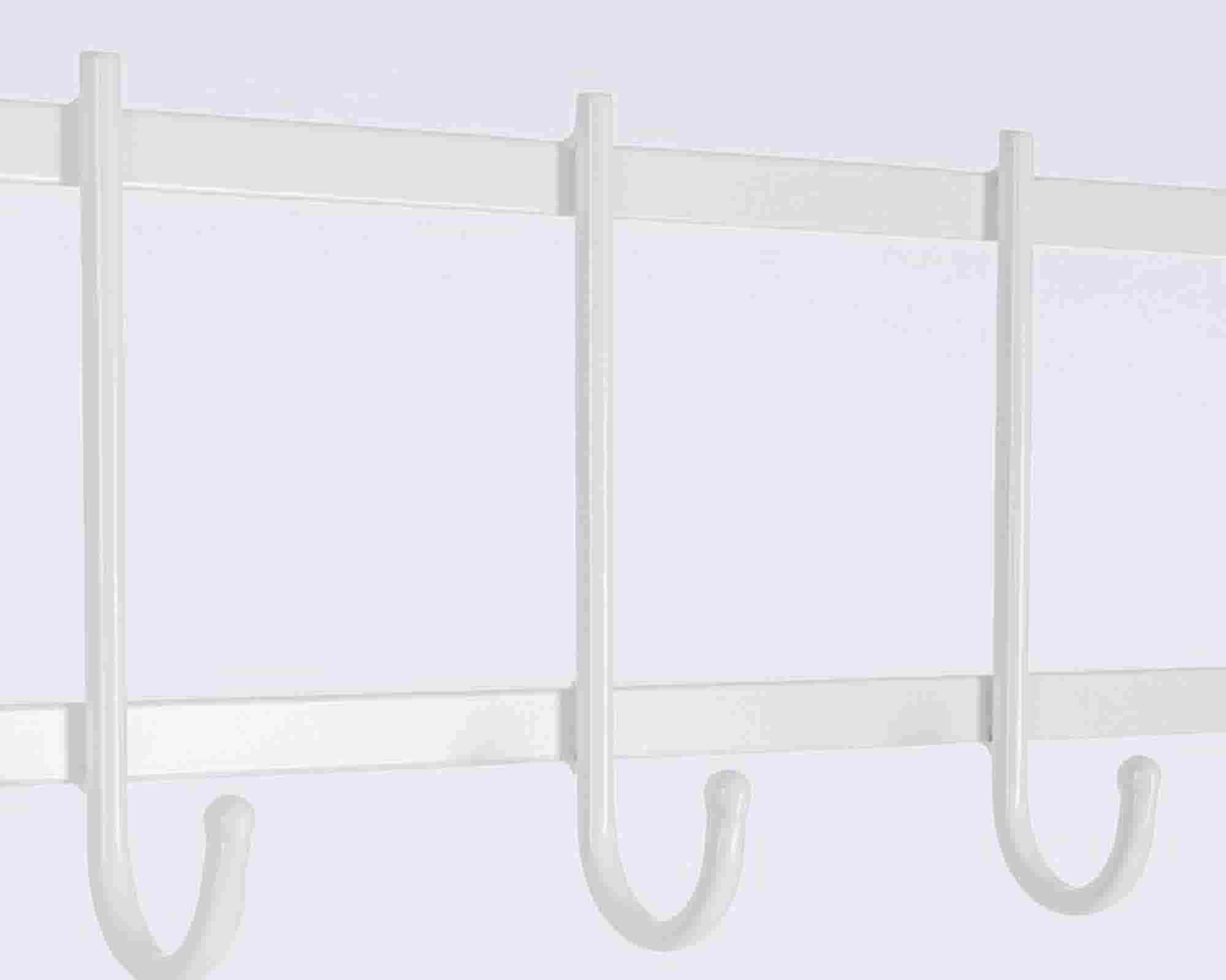 Appendiabiti 2 Piani e 5 Ganci Haldor Bianco e Naturale 64,5x37,5x180cm in Acciaio e MDF - Bizzotto - immagine 5