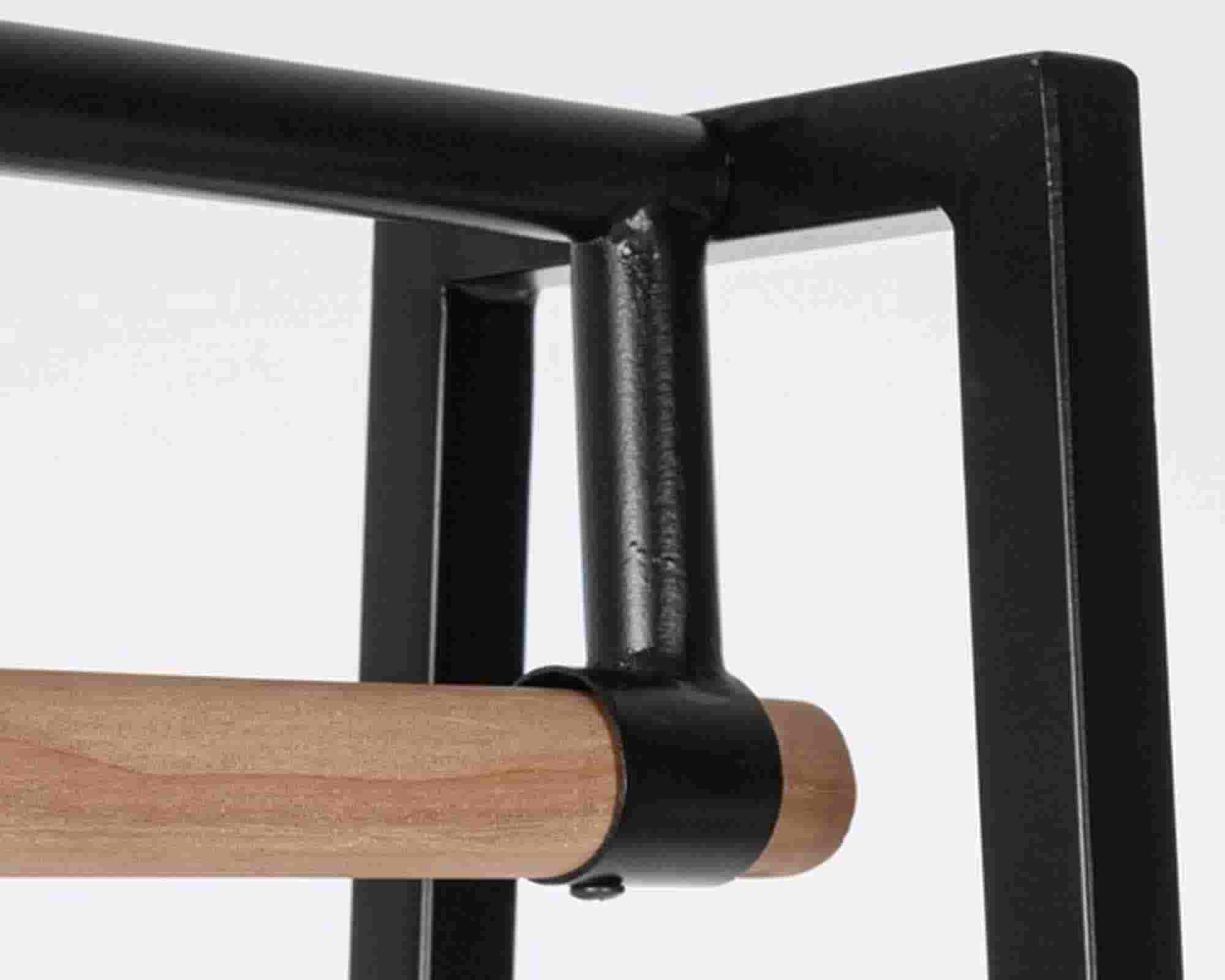 Stand Appendiabiti Haldor Nero e Naturale 63x34x180cm in Legno di Gomma e Acciaio - Bizzotto - immagine 4