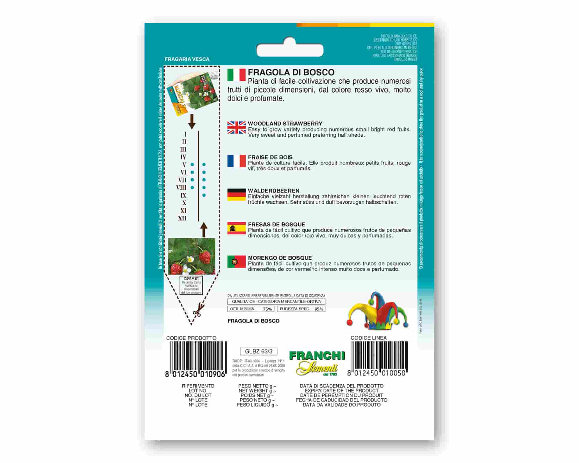 Semi di Fragola di Bosco Line Bizarre - Franchi sementi - immagine 2