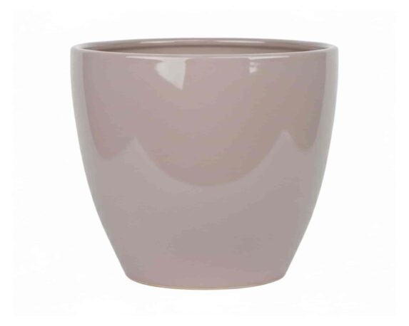 Cachepot Elegante Egg Pot Smaltato Taupe S D15x13cm in Ceramica – Mega Collections