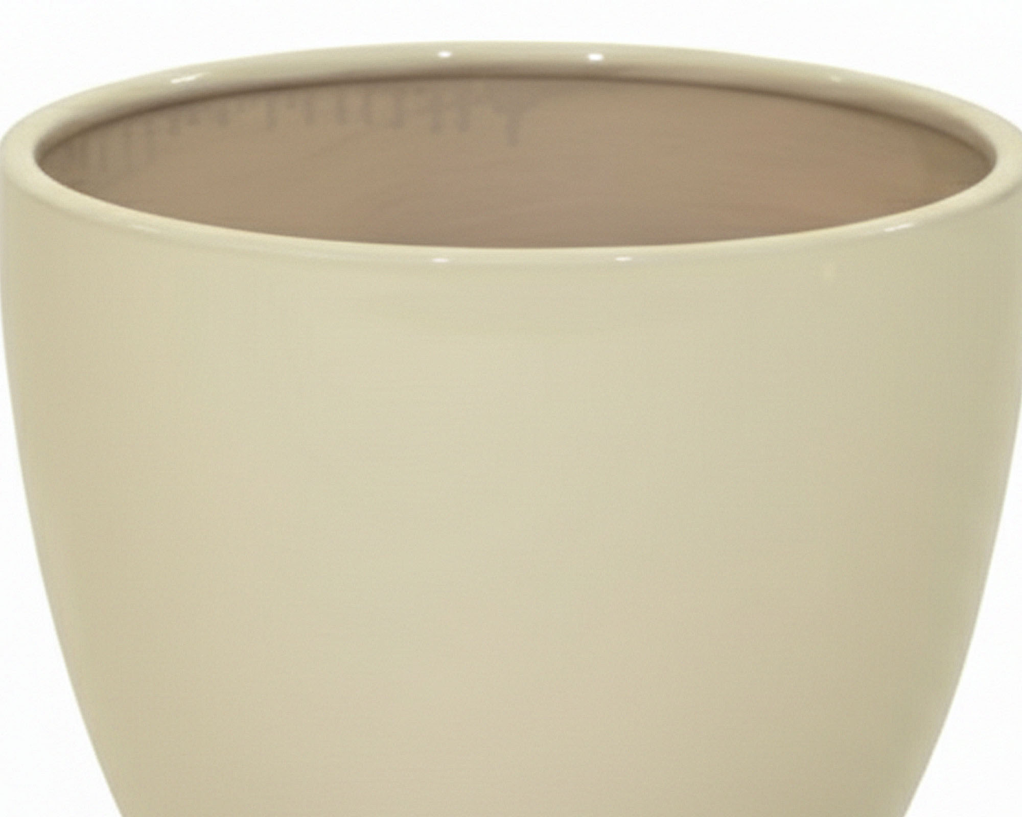 Cachepot Elegante Egg Pot Smaltato Verde S D20,5x17cm in Ceramica - Mega Collections - immagine 2