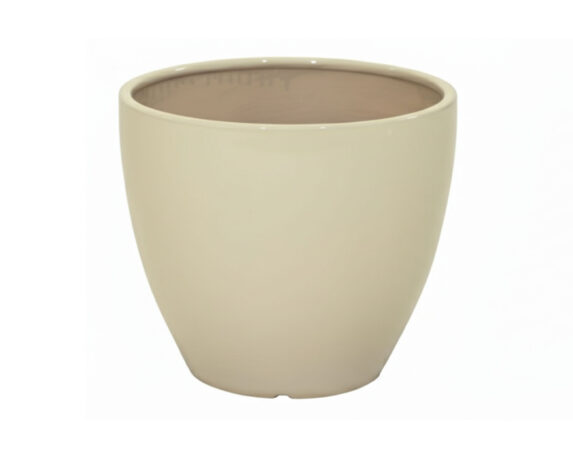 Cachepot Elegante Egg Pot Smaltato Verde S D20,5x17cm in Ceramica – Mega Collections