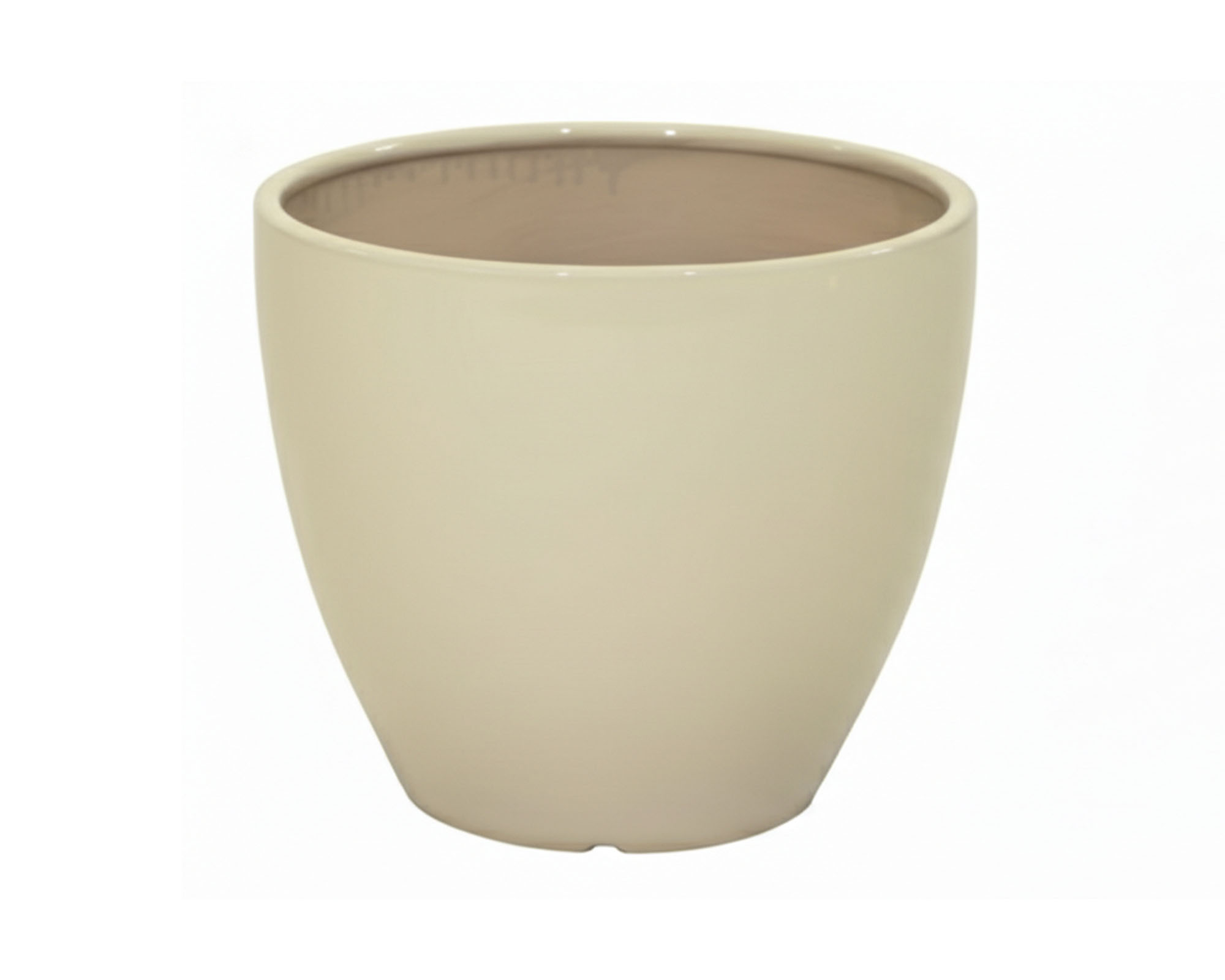Cachepot Elegante Egg Pot Smaltato Verde S D20,5x17cm in Ceramica - Mega Collections
