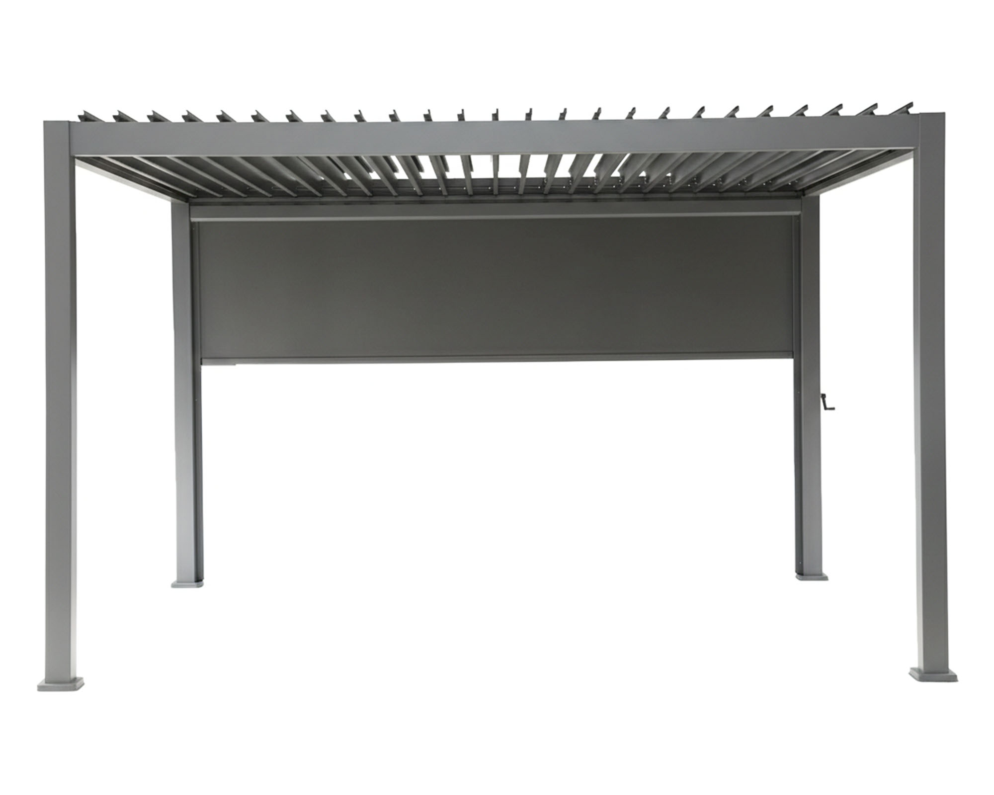 Pergola Manuale Galvanizzato Grigio 3x4x2,5m in Alluminio e Acciaio - Floral Garden - immagine 4