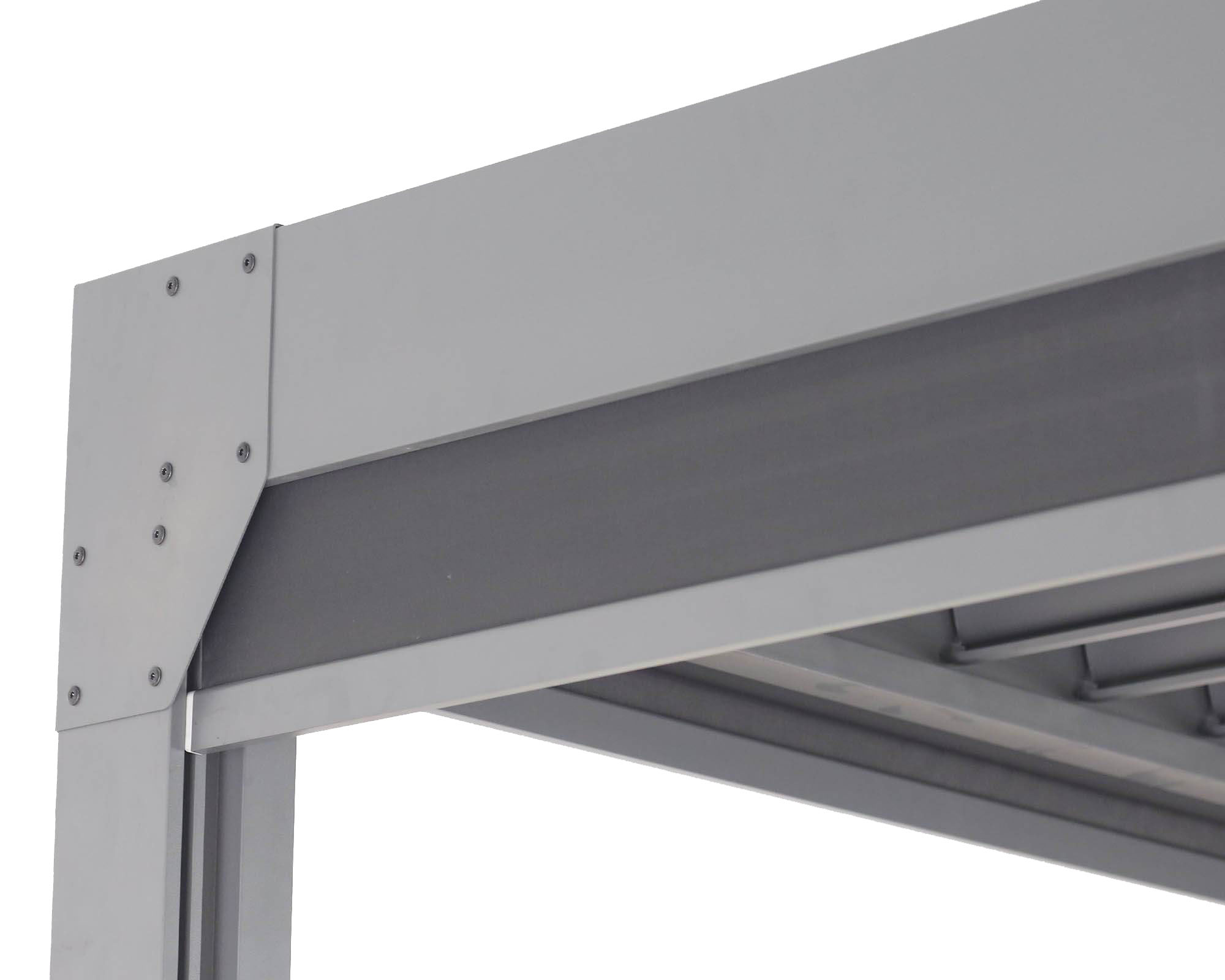 Pergola Manuale Galvanizzato Grigio 3x4x2,5m in Alluminio e Acciaio - Floral Garden - immagine 2