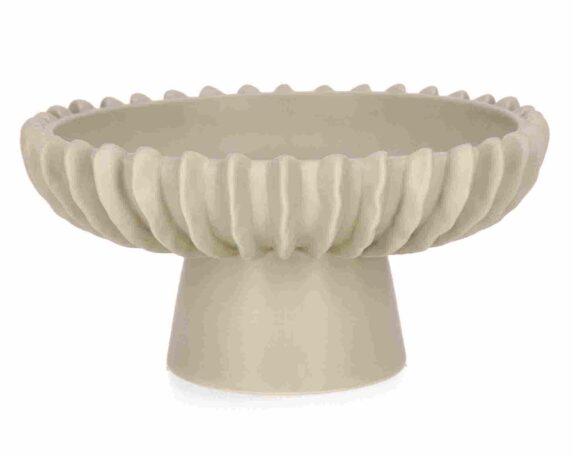 Alzata Decor Eldar Crema Beige D26x13cm in Ceramica – Bizzotto