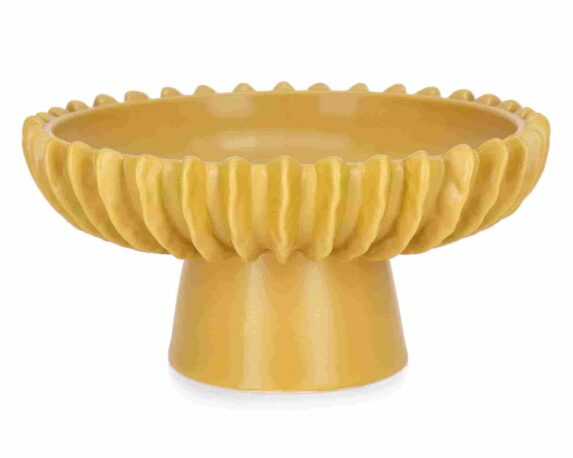 Alzata Decor Eldar Ocra D26x13cm in Ceramica – Bizzotto