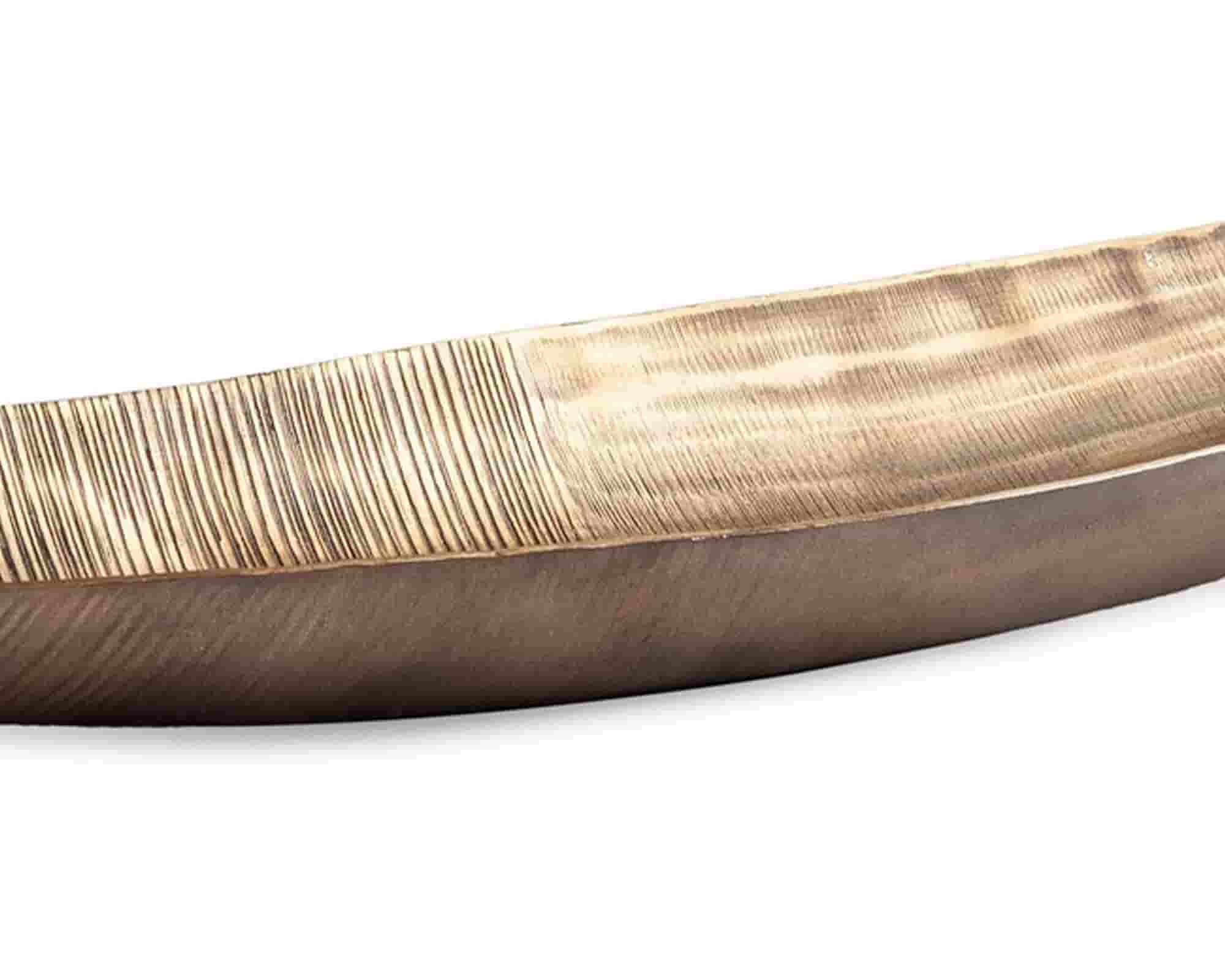 Vassoio Decorativo Reel Dorato 68x16,5x5cm in Alluminio - Bizzotto - immagine 2