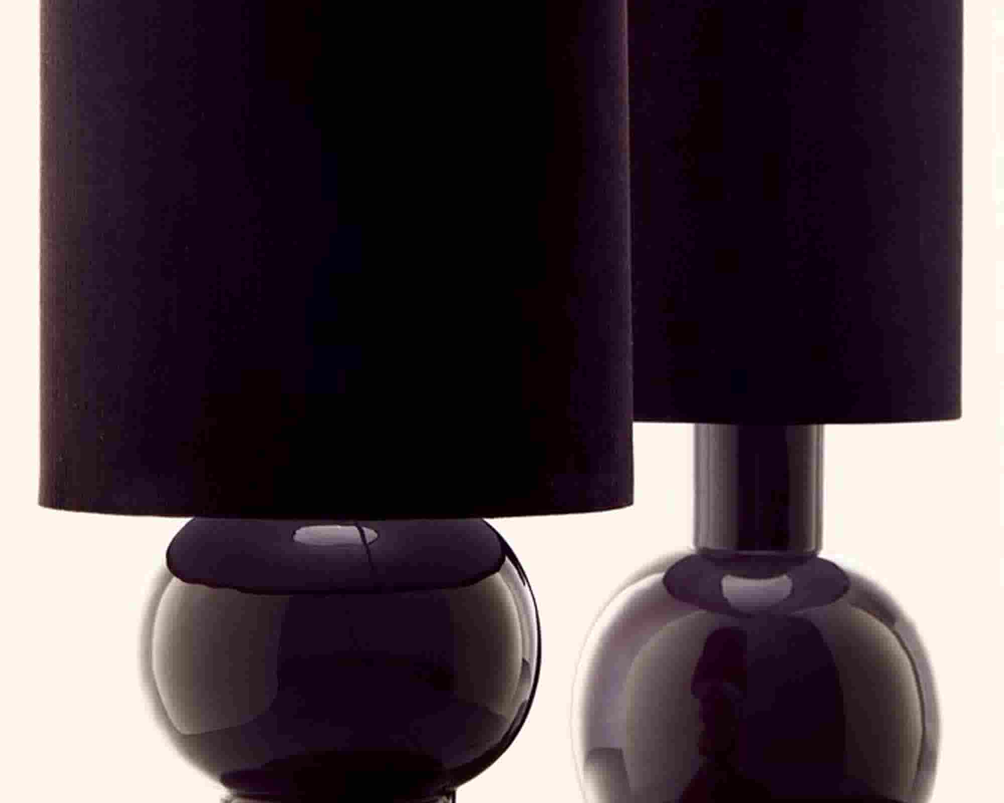 Piantana Ikeru Bordeaux con Paralume di Cotone D30x100cm in Metallo - Bizzotto - immagine 2