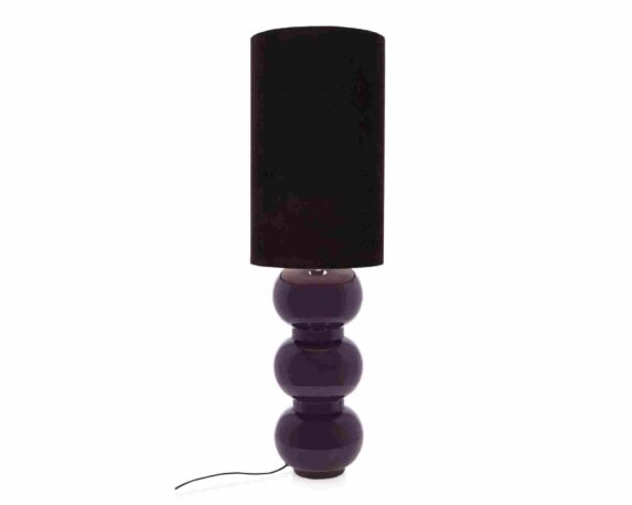 Piantana Ikeru Bordeaux con Paralume di Cotone D30x100cm in Metallo – Bizzotto