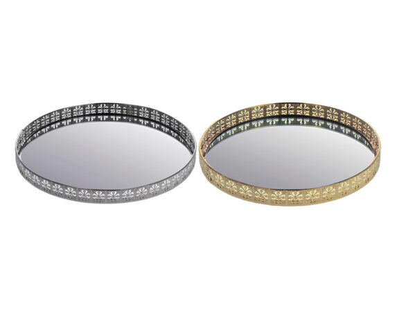 Vassoio Rotondo Elegante e Pratico Assortito D30cm in Metallo