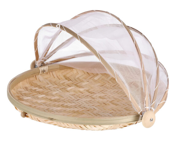 Coprivivande Rotondo D35x23cm in Bamboo