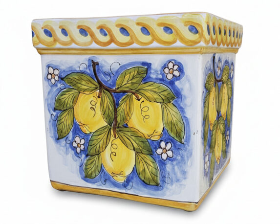Cassetta Decorativa Siciliano Dipinto a Mano Assortito 30x30x30cm in Ceramica
