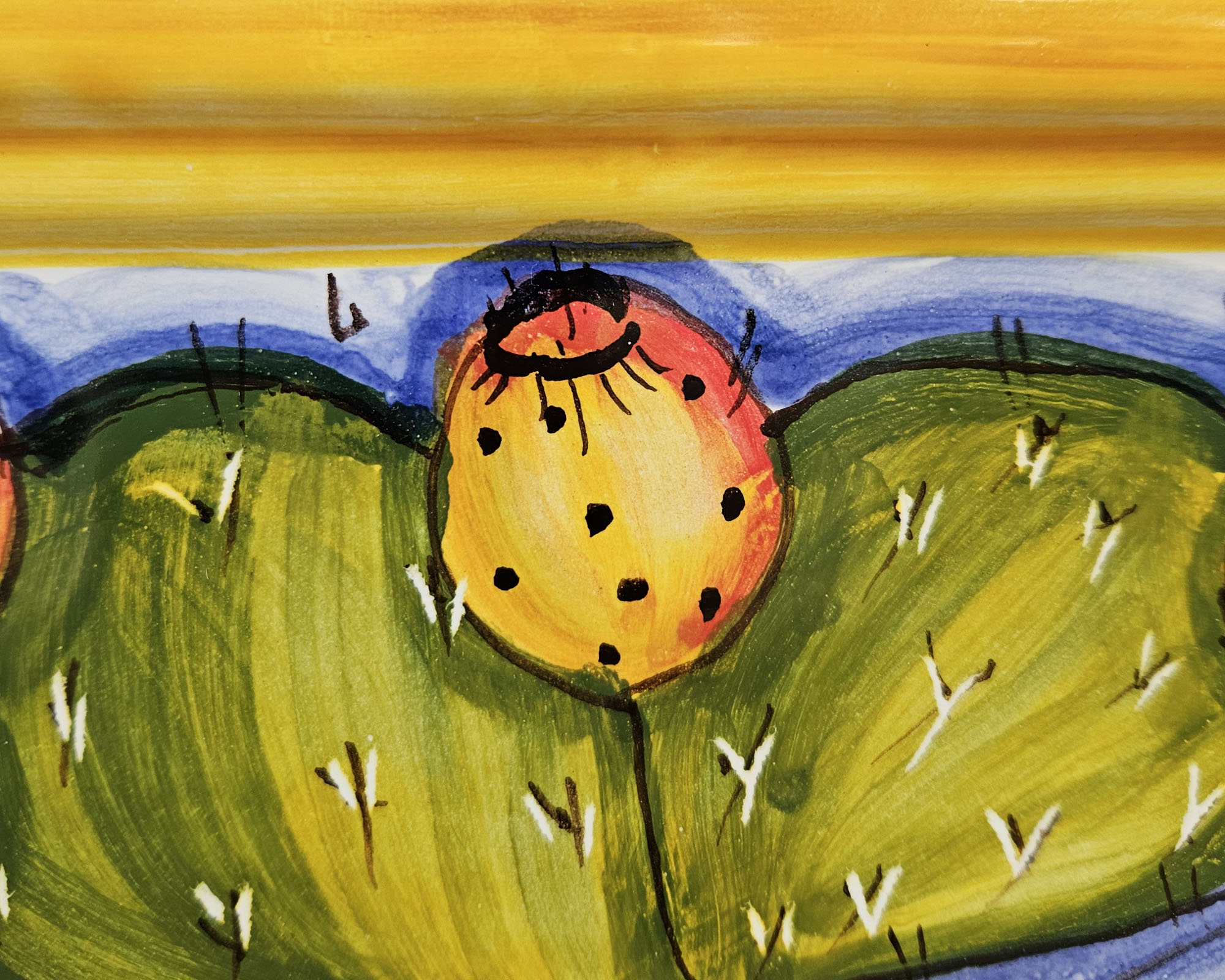 Cassetta Rettangolare Decorativa Siciliano Dipinto a Mano Assortito 30x21cm in Ceramica - immagine 3