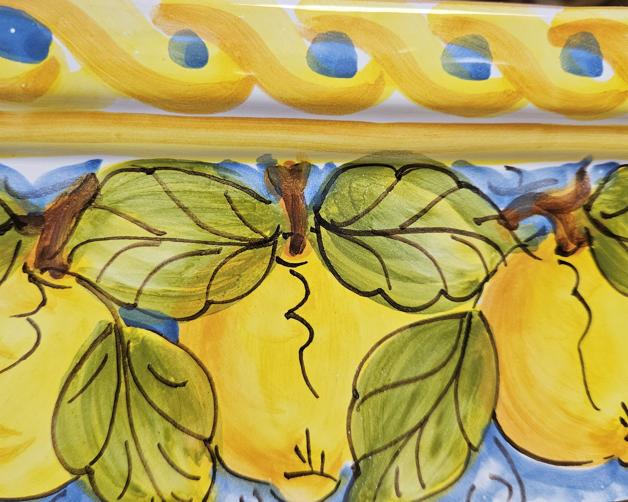 Cassetta Rettangolare Decorativa Siciliano Dipinto a Mano Assortito 30x21cm in Ceramica - immagine 2