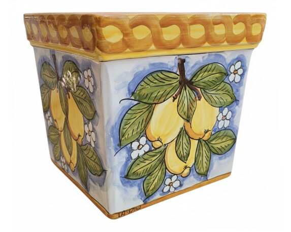Cassetta Decorativa Siciliano Dipinto a Mano Assortito 25x25x25cm in Ceramica