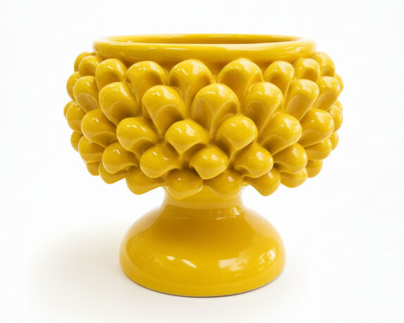 Cachepot Mezza Pigna Monocolore Assortito D20x22cm in Ceramica