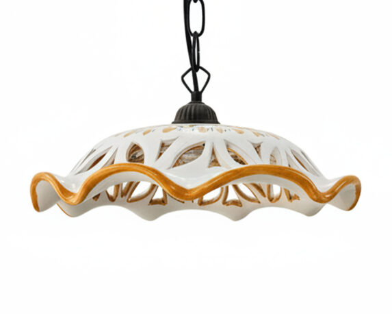 Lampada Traforato Siciliano Dipinto a Mano Assortito D35cm in Ceramica