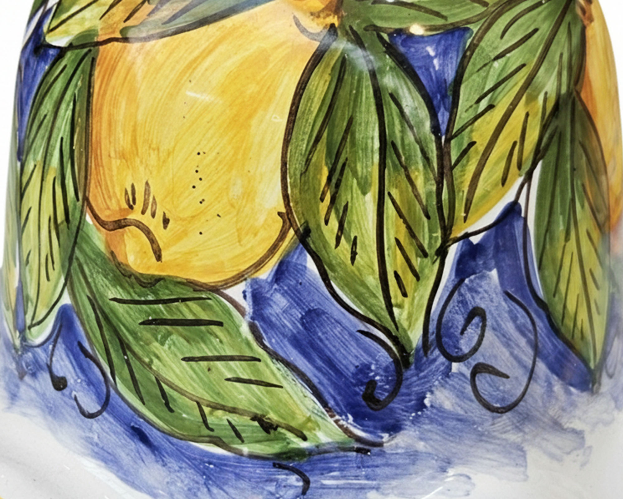 Lampada Smerlato Traforato con Catena Siciliano Dipinto a Mano Assortito D30cm in Ceramica e Terracotta - immagine 2