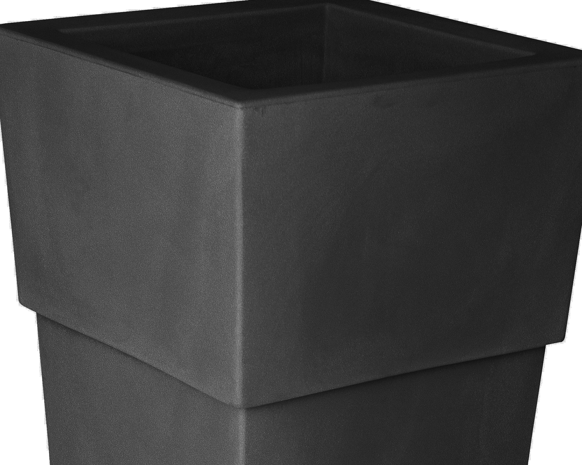 Vaso Alto Quadro Aquila Antracite da 50L 100cm in Plastica - immagine 2