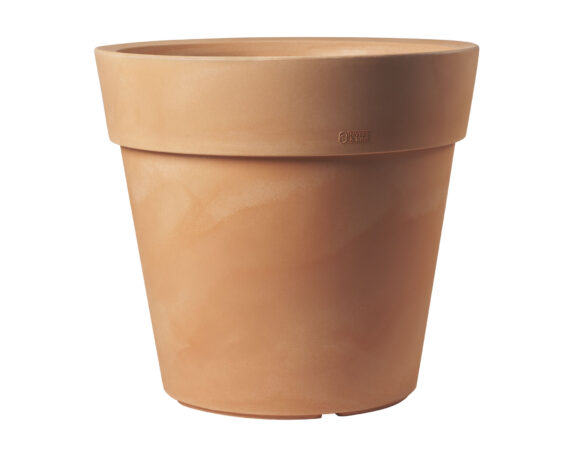 Vaso Tondo Lira Elite Terra di Siena D50cm in Plastica