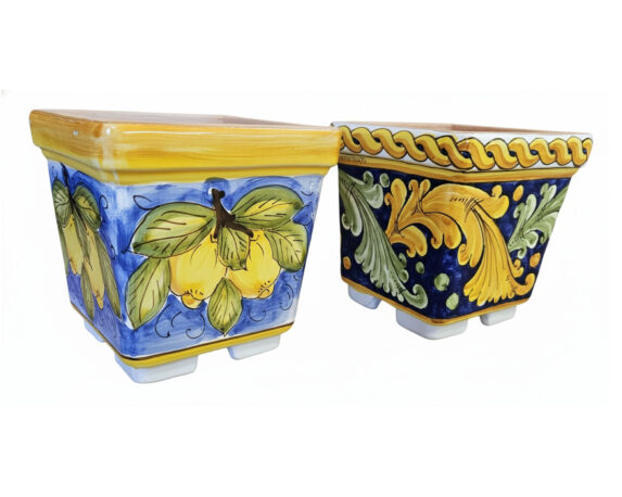 Cassetta Decorativa Siciliano Dipinto a Mano Assortito 16x16x16cm in Ceramica