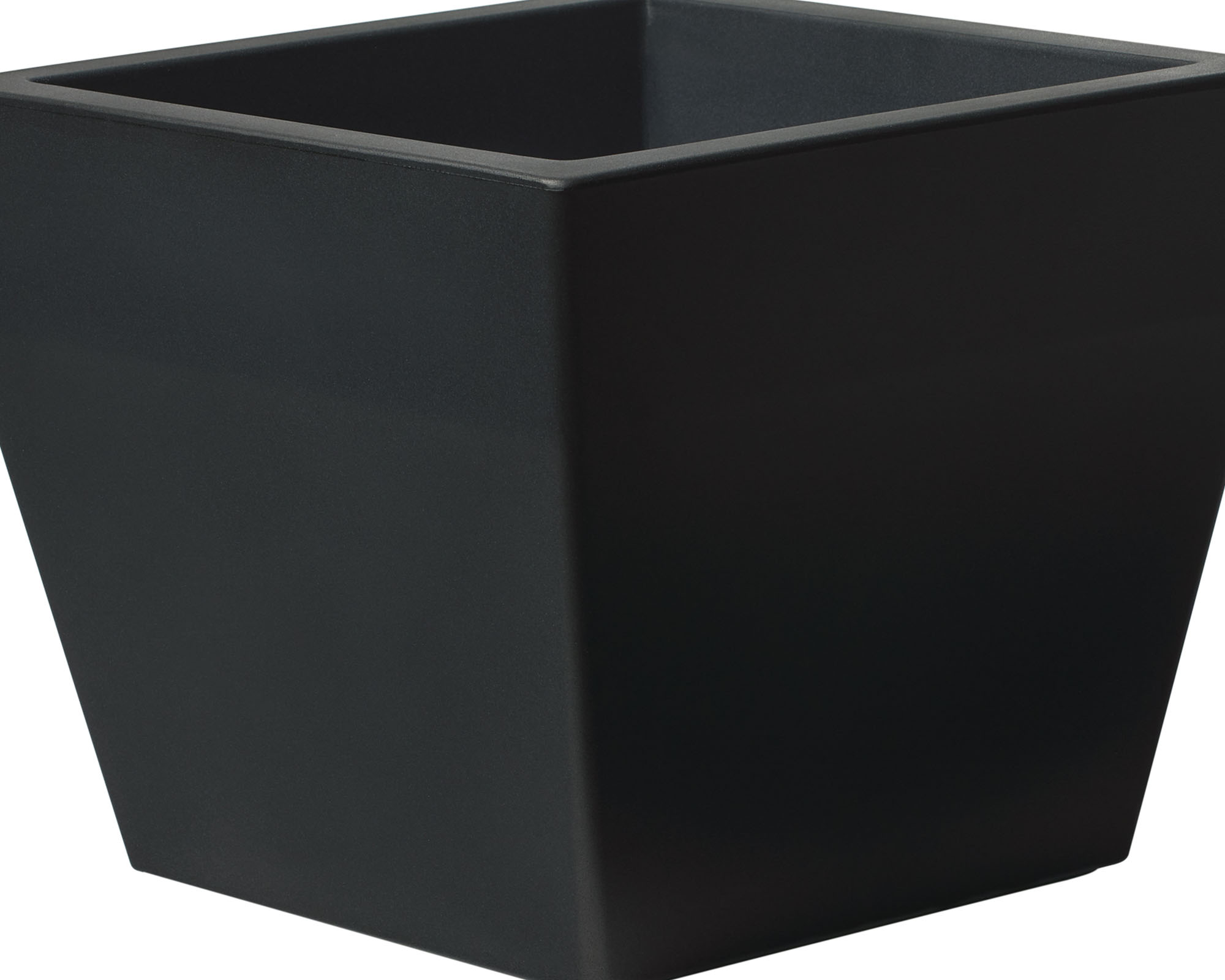 Vaso Quadrato Acquario Antracite D40cm in Plastica - immagine 2