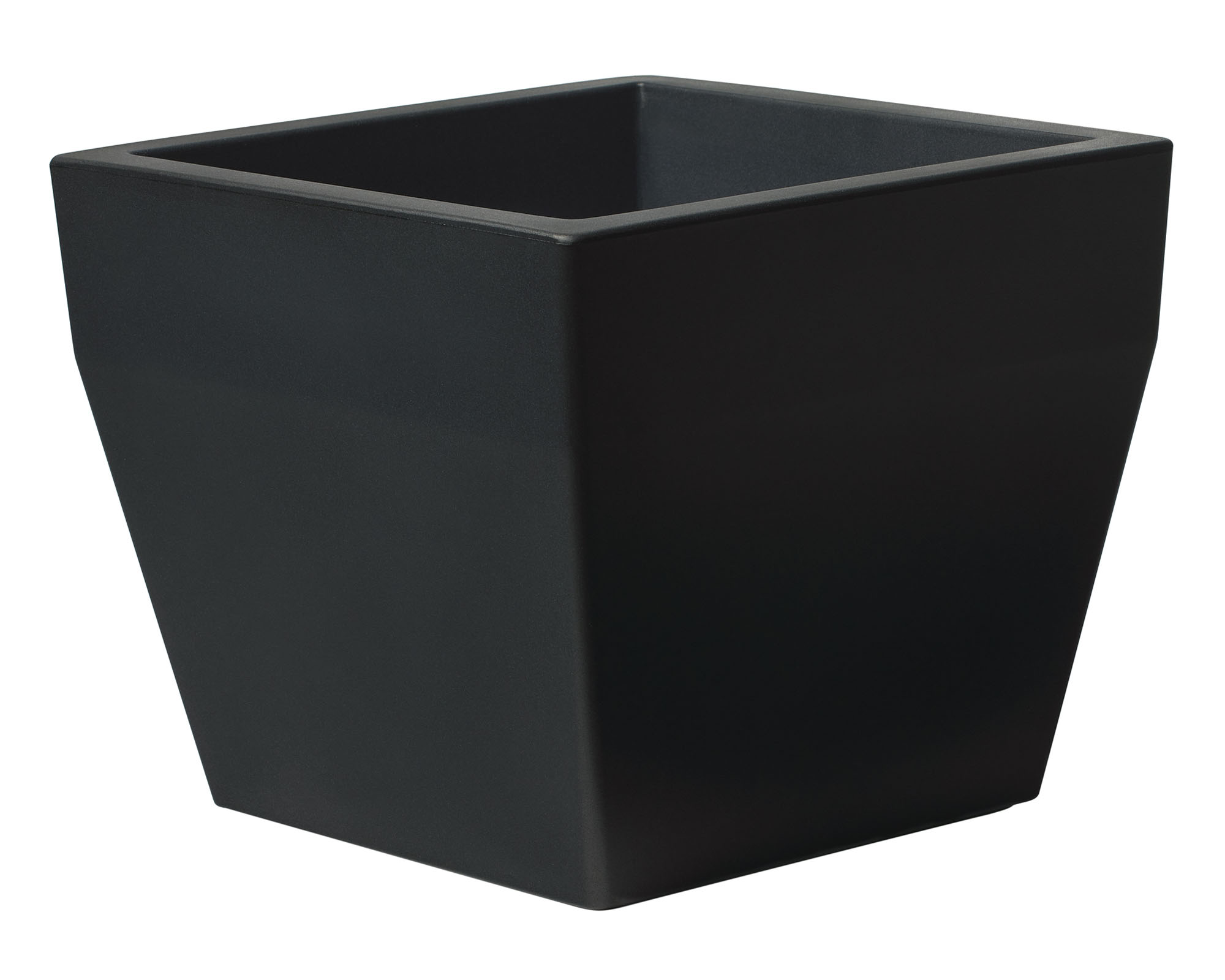 Vaso Quadrato Acquario Antracite D40cm in Plastica