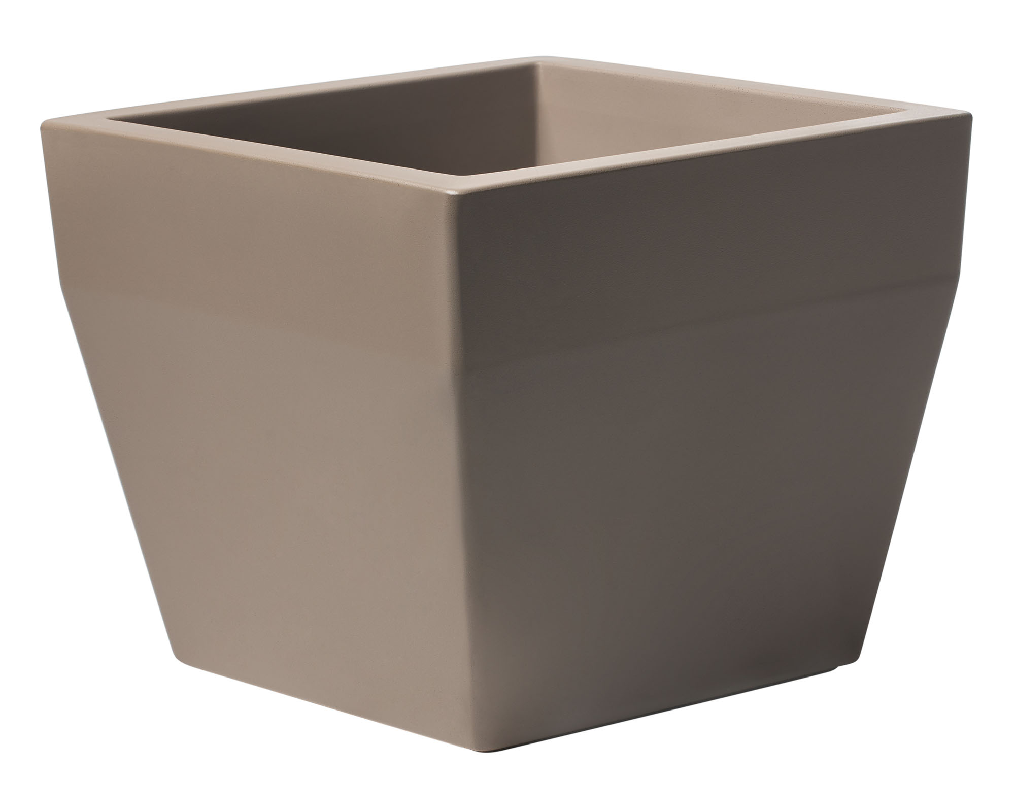 Vaso Quadrato Acquario Tortora D40cm in Plastica