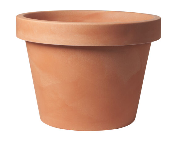 Vaso Tondo Lira Terra di Siena D45cm in Plastica