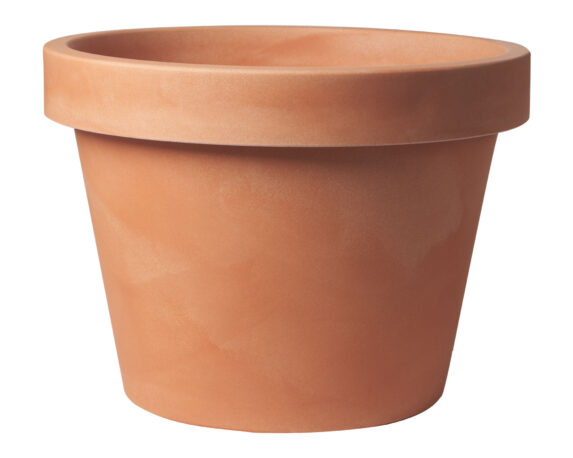 Vaso Tondo Lira Terra di Siena D50cm in Plastica
