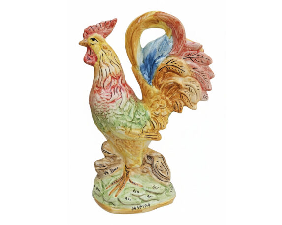 Gallo Decorativo Dipinto a Mano Assortito 23x35cm in Ceramica