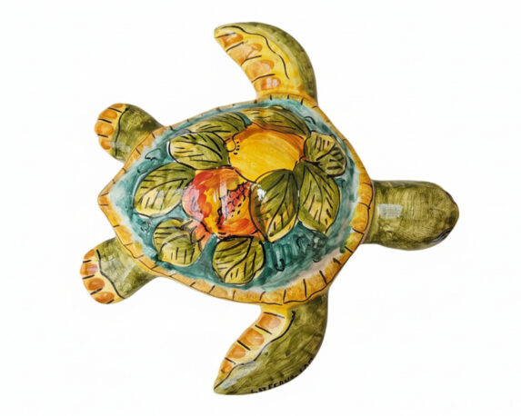 Tartaruga Marina Decorativo Dipinto a Mano Assortito 25cm in Ceramica
