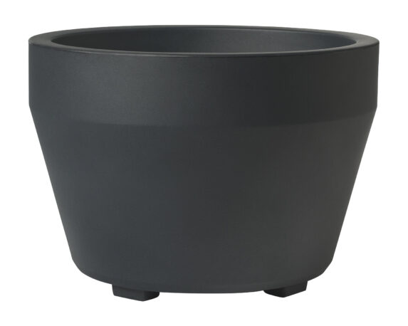 Vaso Tondo Jumbo Antracite D80x65cm in Plastica