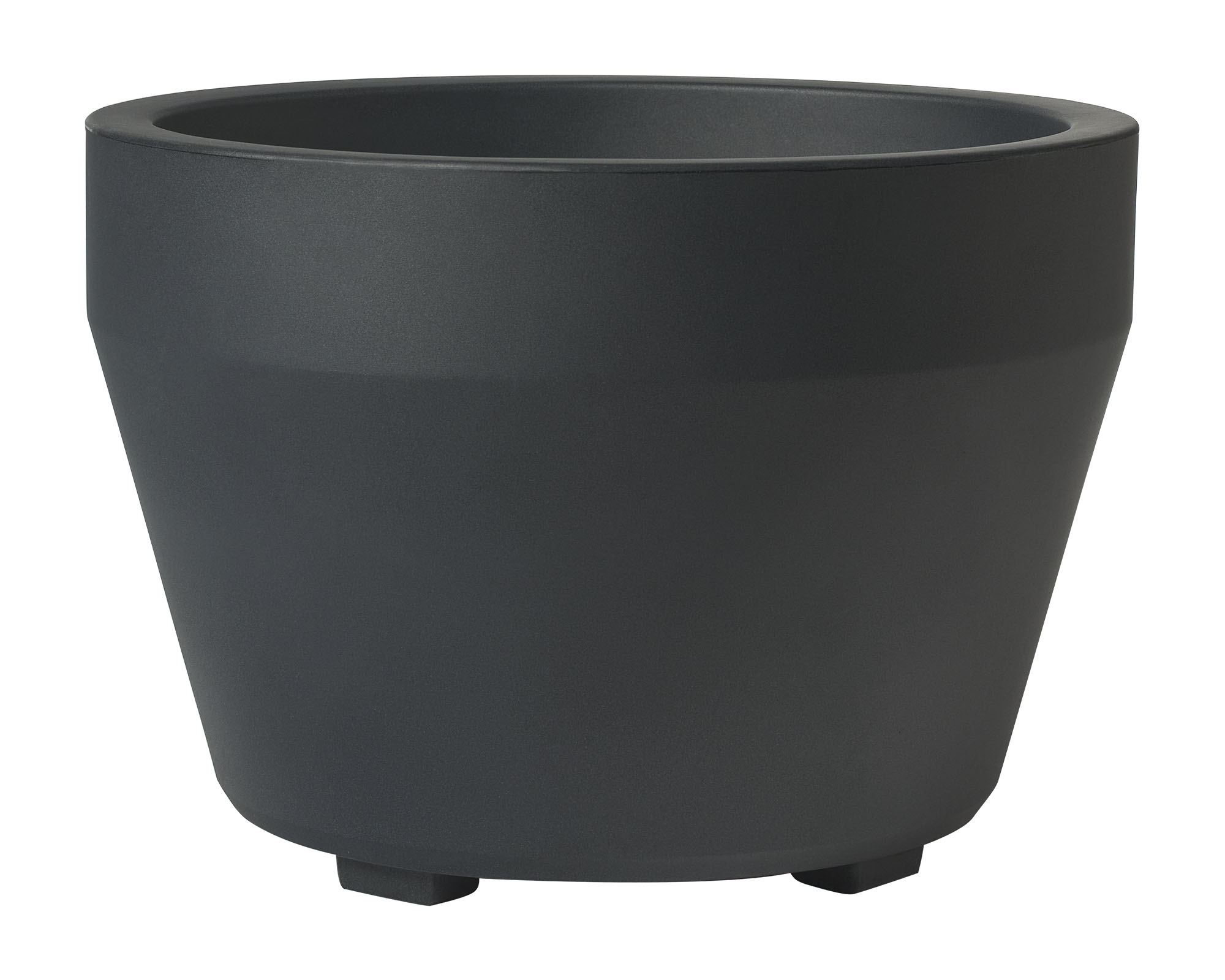 Vaso Tondo Jumbo Antracite D80x65cm in Plastica