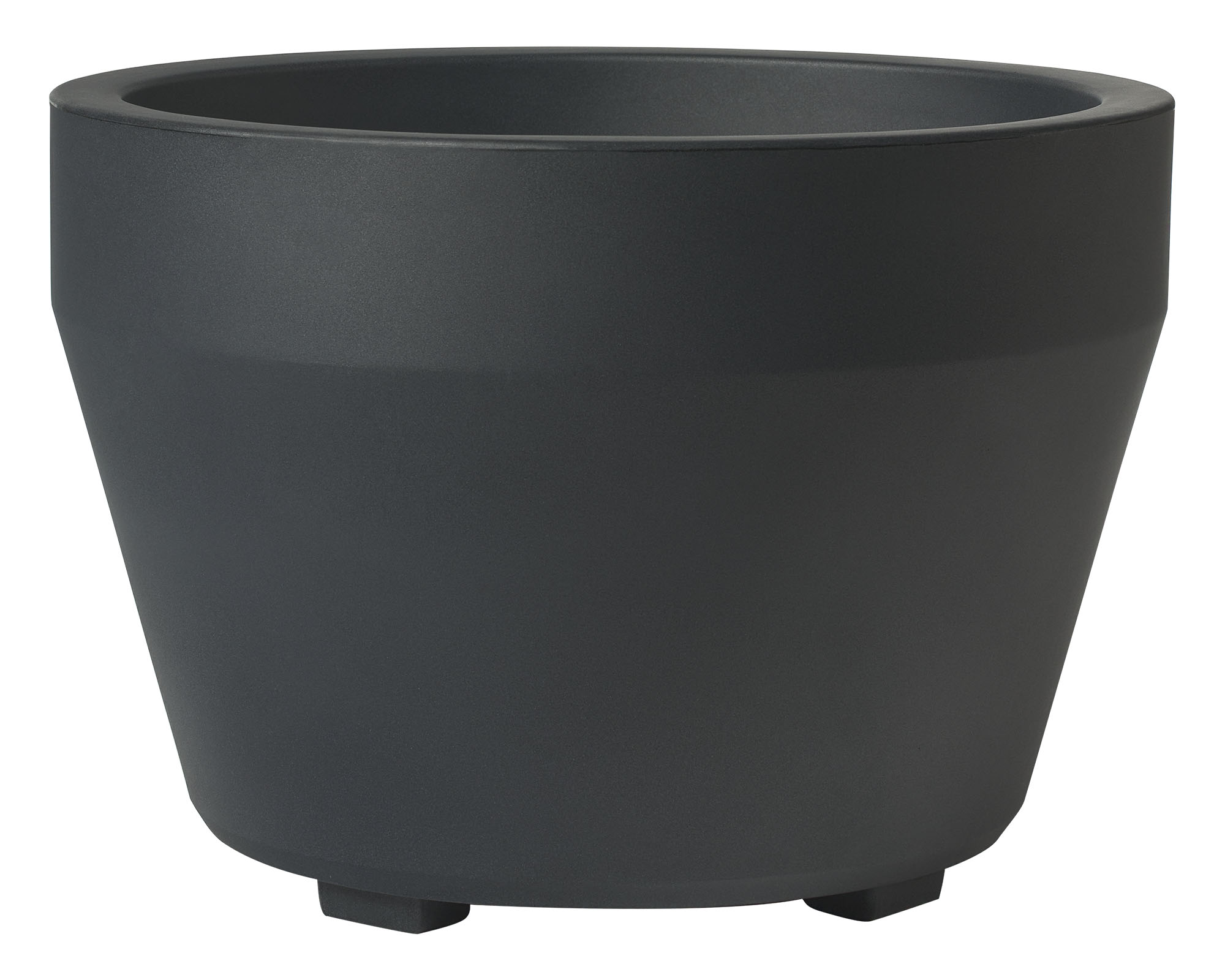 Vaso Tondo Jumbo Antracite D100x64cm in Plastica