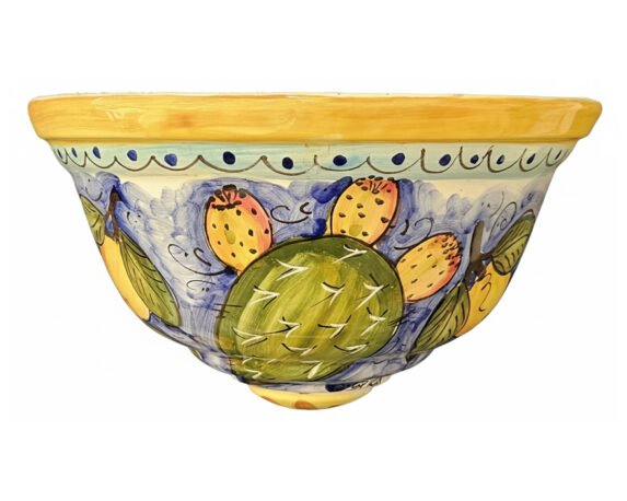 Vaso Gerla Decorativa Siciliano Dipinto a Mano Assortito 21x12cm in Ceramica