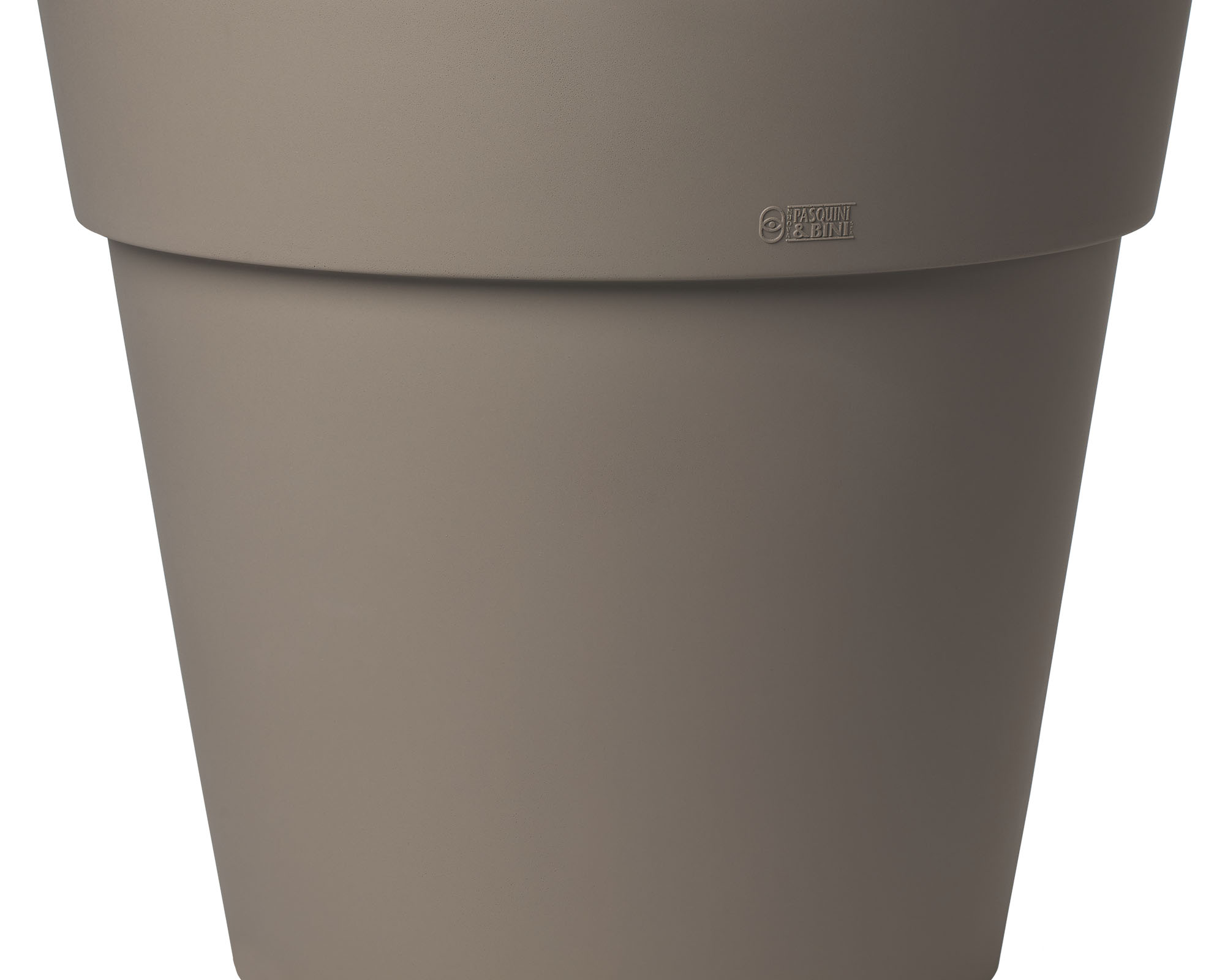 Vaso Tondo Lira Elite Tortora D28,5cm in Plastica - immagine 2